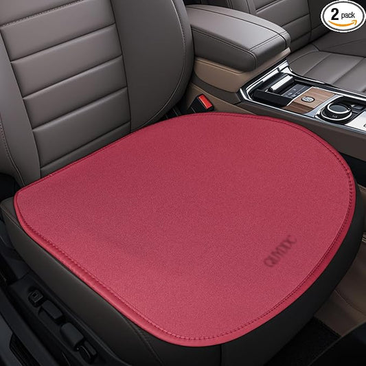 2PCS Car Seat Covers Cushion, for Car Seat Office Chair, Prevent Seat Dirt, Thin and Breathable, Do Not Affect Seat Ventilation Functions, with Non Slip Bottom, 20.5"x19.3" Red