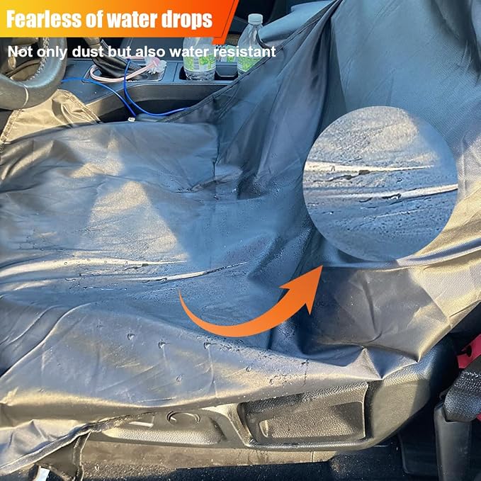 ZIMISI Waterproof Car Seat Cover, Dustproof Sweatproof Car Seat Protector, Washable Bucket Front Seat Covers, Universal Automotive Interior Accessories for Cars, SUVs, Trucks (Grey)