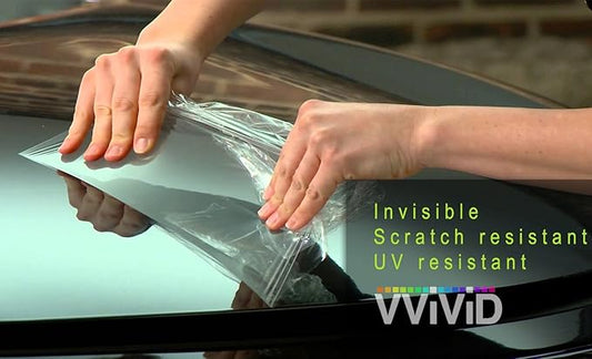 VViViD Clear Gloss Paint Protection Bulk Vinyl Wrap Film 12" x 84" Including Squeegee and Black Felt Applicator