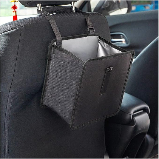 Fekey&JF Foldable Car Trash Can, Hanging Waterproof Leakproof Trash Can Storage Bag for Car with Large Capacity, Car Interior Accessories (Small)