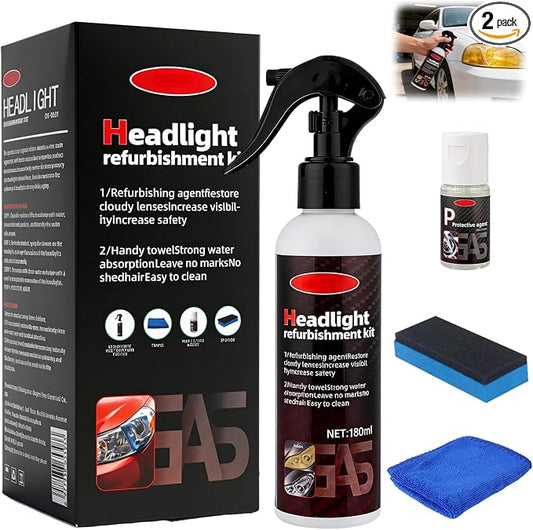 Headlight Restoration Kit,Car Headlight Restoration Polishing Kit,Headlight Cleaner And Restorer Kits,Fast & Easy Car Headlight Cleaner,Multifunctional Car Headlight Polishing for All Types(1Set)