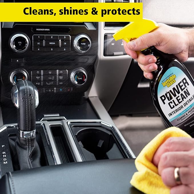 Invisible Glass 92024-4PK Power Clean Interior Detailer Cleaner & Protectant – Cleans, Conditions & Restores Plastic, Vinyl, Rubber & Carbon Fiber – OEM Finish, Fresh Scent – 22 fl oz (Pack of 4)