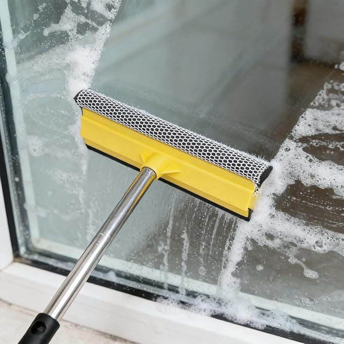 Window Cleaning Kit, 56-Inch Squeegee & 10L Collapsible Bucket | Squeegee & 10L Bucket
