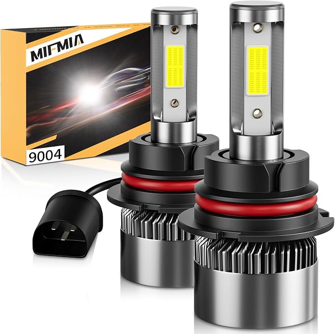 𝟫𝟢𝟢𝟦 6500K White 800% Brightness 40000LM, Non-Polarity Plug and Play with Fan, IP68 Waterproof Off-Road Light Bulbs, Pack of 2
