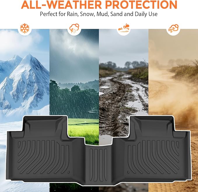 Floor Mats for Jeep Grand Cherokee 2016-2021 | & for Jeep Grand Cherokee WK 2022 (Not for L or 4XE), Heavy Duty TPE All Weather Non-Slip Black (Floor Mats & Cargo Liner)
