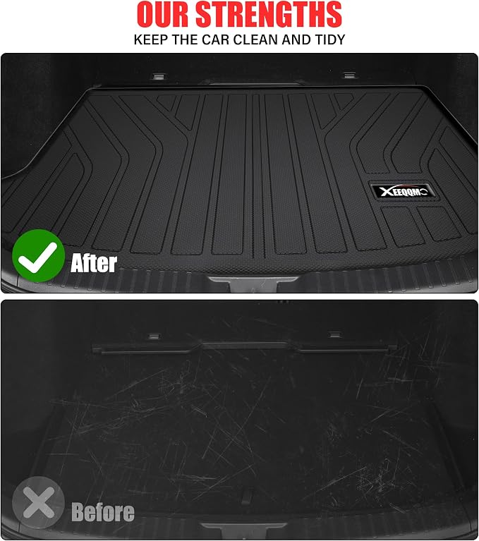 Floor Mats & Trunk Mat for 2020-2025 Kia Soul(Upper Floor of The Trunk) | All Weather TPE Protection Floor Liners Full Set with Cargo Liner for 2020 2021 2022 2023 2024 2025 Kia Soul Accessories