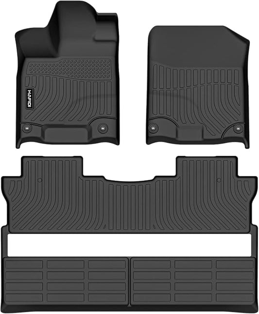 HAFIDI® Floor Mats Fit for 2017-2026 Honda Ridgeline | Custom full set Car liners, anti-slip,waterproof, all weather guard, easy rinse clean,Full Set Accessories, TPE, Black