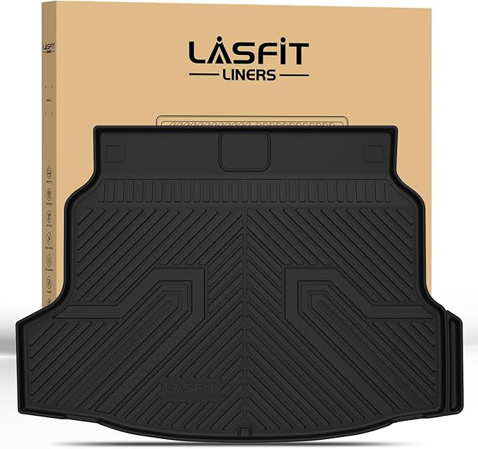 LASFIT Trunk Mat for Honda Civic Hatchback Sport 2017-2021, All Weather TPE Custom Fit Trunk Liner Trunk Tray Cargo Mat Cargo Liner Cargo Tray