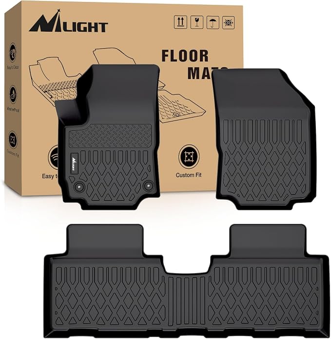 Nilight TPE Floor Mats for Chevy Equinox GMC Terrain | 2018 2019 2020 2021 2022 2023 2024 All Weather Custom Fit Heavy Duty Floor Liners