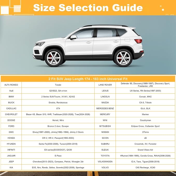 GUNHYI 16 Layers SUV Car Cover Waterproof All Weather Heavy Duty, Universal Fit Honda CRV, Toyota RAV4/Corolla Cross, Subaru CrossTrek, Audi Q3, Jeep Compass, Kia Seltos/Sportage, vw Taos etc.