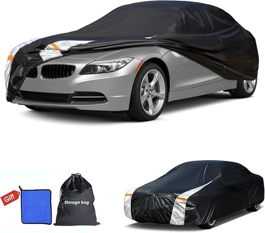 10 Layers Car Cover Custom Fit for BMW Z4 2017-2026 100% Waterproof All Weather Automobiles, Gift with Towel, Heavy Duty Car Covers for Rain Sun UV Protection with Door Zipper.