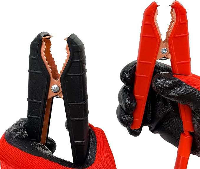 Heavy Duty Jumper Cables, 0 Gauge 25FT Automotive Booster Jumper Cable for 12V/24V Car, SUV &Truck Battery, Jumper Cable with Strong Clamps & Thiekened Inner Core, Carry Bag and Gloves Included