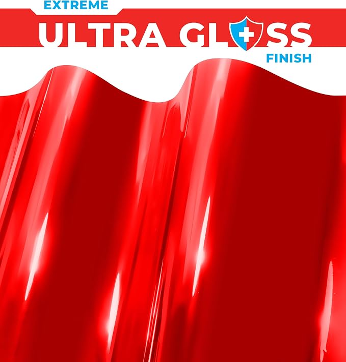 ColorFusion PPF by VViViD, Gloss Ultra Red Dry Apply PPF Vinyl Car Wrap Roll 1ft x 5ft