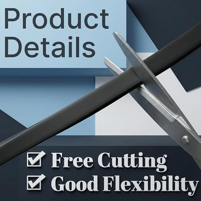 Rubber U Channel Edge Trim, Door Seal Strip, Fits Edge up to 1/16 Inch (1. 6mm) U Shape Weather Stripping(10 Feet,Black)