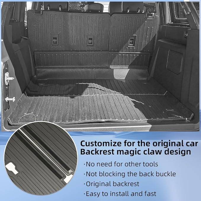 All-Weather Car Floor Mats for Ford Bronco 4 Door 2021-2025 Custom Fit Floor Liners Full Set (Front, Rear, Cargo) Easy to Clean Ford Bronco Accessories (Not for Sport/2-Door)
