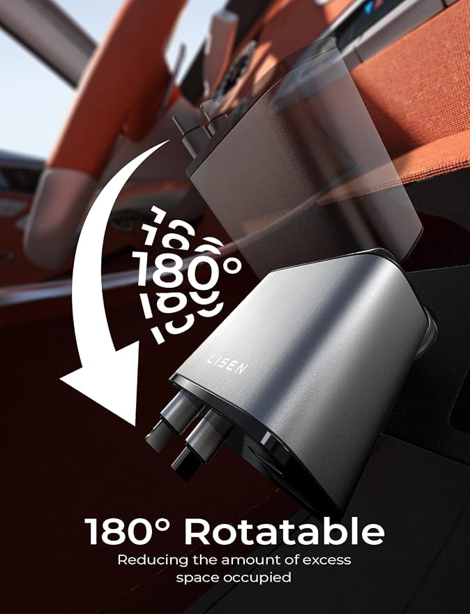 LISEN Retractable Car Charger [RV Power Adapters ] for iPhone 17 USB C Charger Fast Charging, Travel Essentials Gifts for Women Men, Early Today 2025