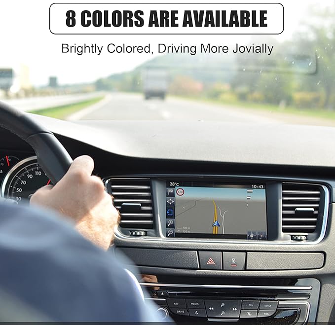 20 Pieces Universal Car Air Conditioner Vent Trim Decoration Strip Accessories, Waterproof Flexible Shiny Auto Car Interior Accessories for All Air Vent Outlets