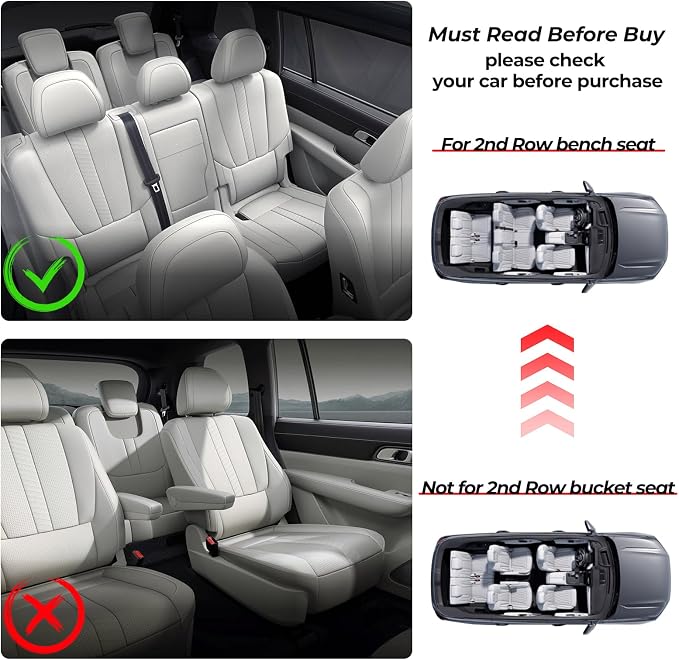 Auxko All Weather Floor Mats & Cargo Mat & Backrest Mat Fit for Jeep Grand Cherokee L 7 Seat (2nd Row Bench Seat) 2026 2025-2021 Liner Trunk Mat Accessories Odorless Black