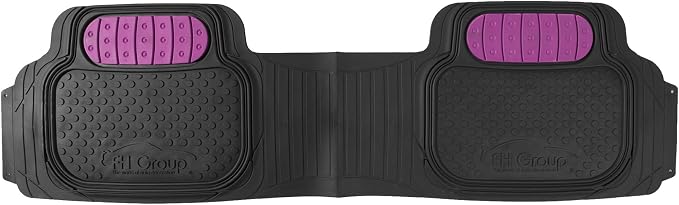 Automotive Floor Mats Pink Climaproof for All Weather Protection Universal Fit Heavy Duty Rubber fits Most Cars, SUVs, and Trucks (Full Set Trim to Fit) FH Group F11500PINK