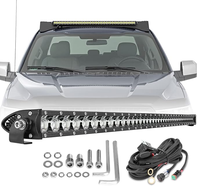 40 Inch Light Bar, Lumimotor Slim Single Row LED Light Bar Spot Beam Off Road Light for Truck UTV SUV F150 Bronco Wrangler Ram Silverado, 3 Years Warranty