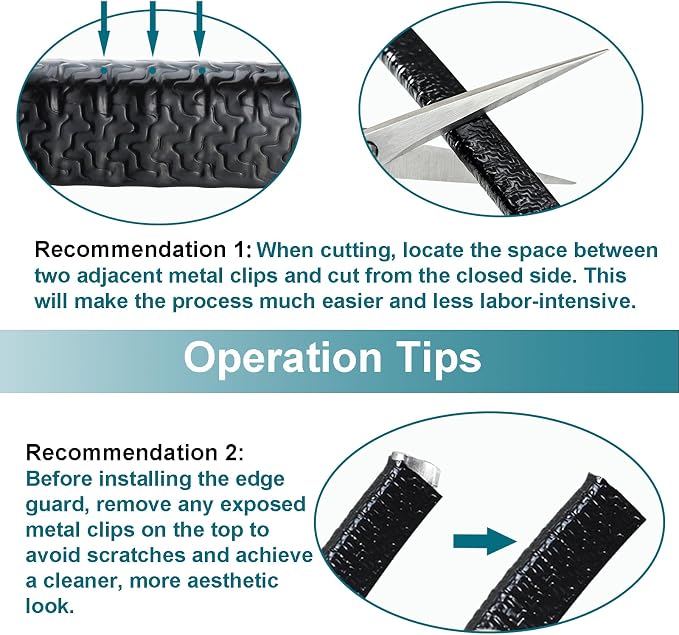 32.8FT Car Door Edge Guard Trim U Shaped Metal Clips No Adhesive Protector | Flexible Car Door Protector, Easy to Trim for a Precise Edge Fit, Scratch-Resistant, Protects from Wall Scuffs and Dings