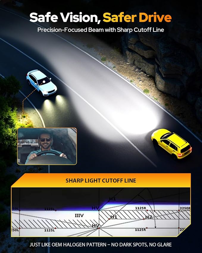 Termitor 9006 HB4 Fog Bulbs, 𝟏𝟎𝟎,𝟎𝟎𝟎𝐋𝐌 Ultra Bright 15X Brighter Lights, 2026 Pro Core 16 Chips, 90000Hrs Long driving Lifespan, CANBUS Ready Plug & Play, Pack of 2
