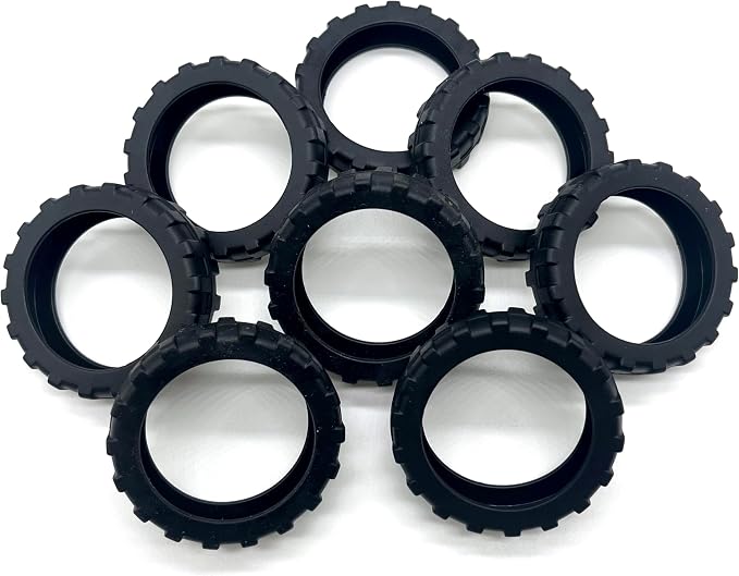 Aliotech 8Pcs Luggage Wheel Covers, Wear Resistant, Noise Resistant Wheel Covers for 2-2.4 Inch Rotary Wheel, Suitcase or Office Chair Casters, Black