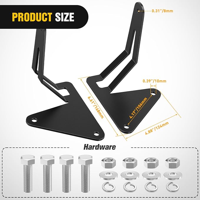 Nilight Front Lower Hidden Bumper Mounting Brackets for 32inch Single Row LED Light Bar Compatible with 2015-2022 Chevy Colorado 4WD/2WD 2015-2022 GMC Canyon 4WD/2WD
