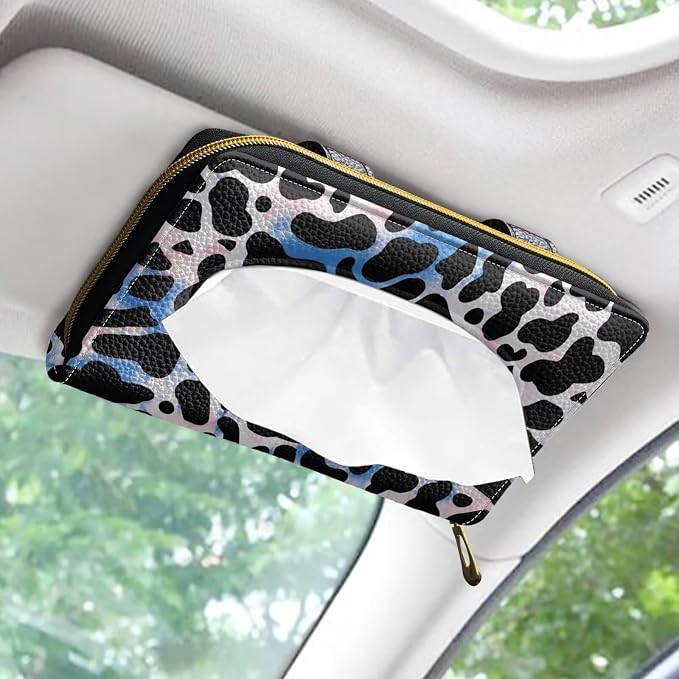 Visor Automotive Tissue Holder Cow Car Sun Visor Tissue Box for Back Seat Car Interior Accessories