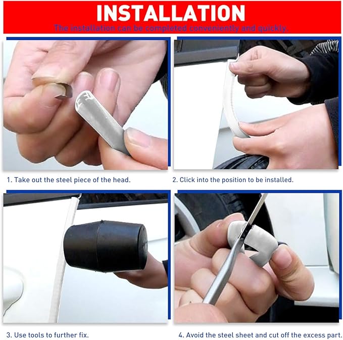 Car Door Edge Guards,Rubber Seal Protector U Shape Edge Trim Door Edge Protection Fit for Most Car (16FT, White)