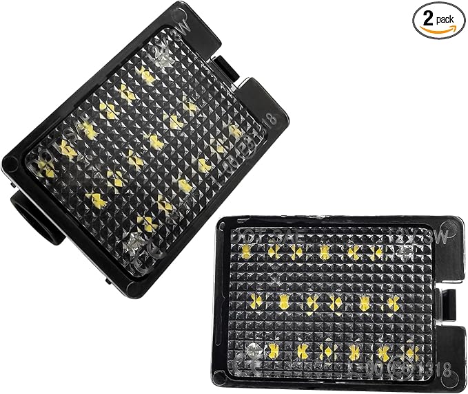 AlyoNed LED License Plate Lights Tag Lamp Assembly Compatible with Dodge Durango 2014-2022 Pickup Truck, Clear Lens 6500K White