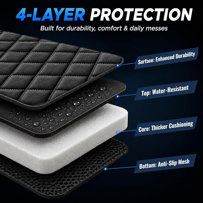 Dog Car Seat Cover & Protector, Pet Back Seat Cover for Cars & SUVs, 54" | Fits compact SUVs, EVs & sedans; protects rear bench and car interior from pet hair, kid spills, baby boy messes, and stains.