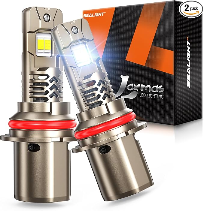 SEALIGHT 9007/HB5 LED Bulbs 2026 1:1 Real Design, 1000% Super Bright L2S 9007 Bulbs, 6500K Cool White, 20 Year+ Extended Lifespan, 3 Min Plug and Play, Pack of 2