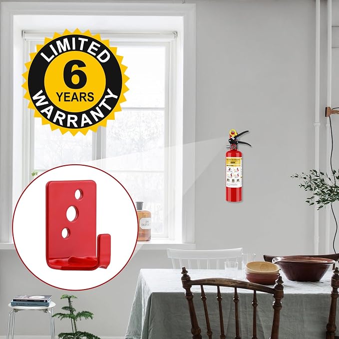 ABC Fire Extinguisher for Home 1-A:10-B:C Rated Dry Chemical Extinguisher | Extintor Para Carro Fire Safety Equipment with Quick-Release Handle for Kitchen, Business, Vehicle