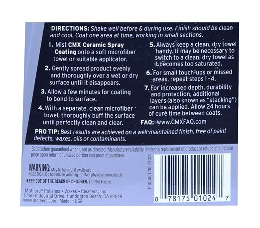 Mothers 01024 CMX Ceramic Spray Coating, 24 fl. oz. (Pack of 2)