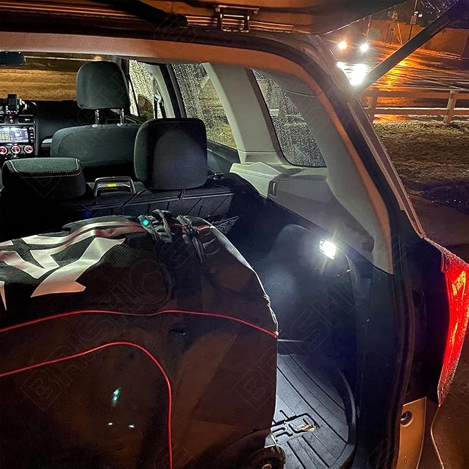 White Interior LED Lights Kit for Subaru Forester 2014 2015 2016 2017 2018 2019 Super Bright 6000K LED Interior Light Bulbs Package + License Plate Lights and Install Tool