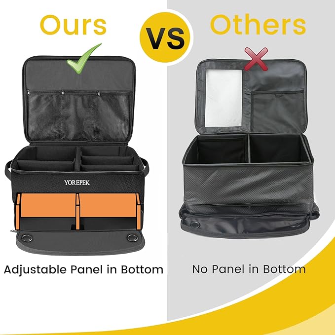 YOREPEK Golf Gifts for Men, 2 Layer Golf Trunk Organizer for 2 Pair Shoes | Waterproof Car Trunk Locker with Separate Ventilated Compartment for Balls, Tees, Clothes, Gloves, Birthday Gifts for Golfers