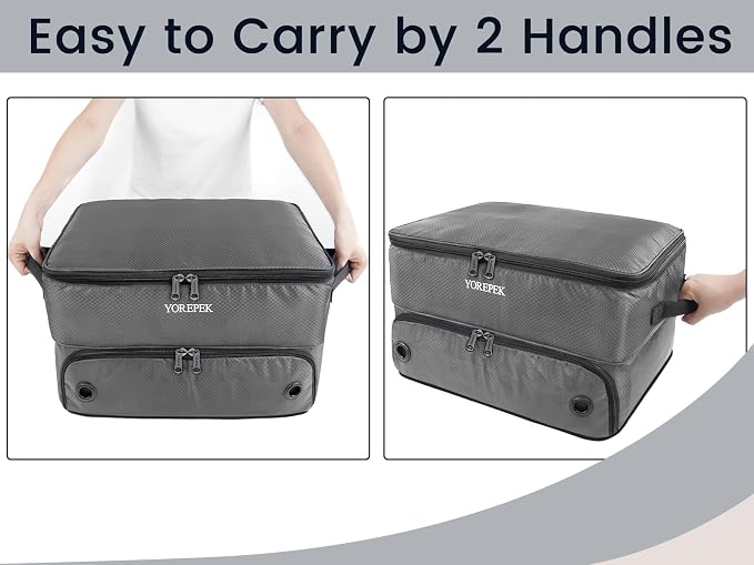 YOREPEK Golf Gifts for Men, 2 Layer Golf Trunk Organizer for 2 Pair Shoes | Waterproof Car Trunk Locker with Separate Ventilated Compartment for Balls, Tees, Clothes, Gloves, Birthday Gifts for Golfers