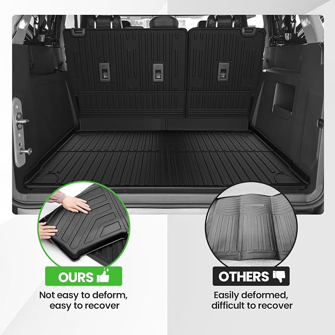 Cartist Cargo Liner for Ford Bronco (Only for 4 Door) 2021-2025 2026, All Weather Cargo Mats for Bronco Accessories, Heavy Duty TPE Trunk Mat, Car Accessories