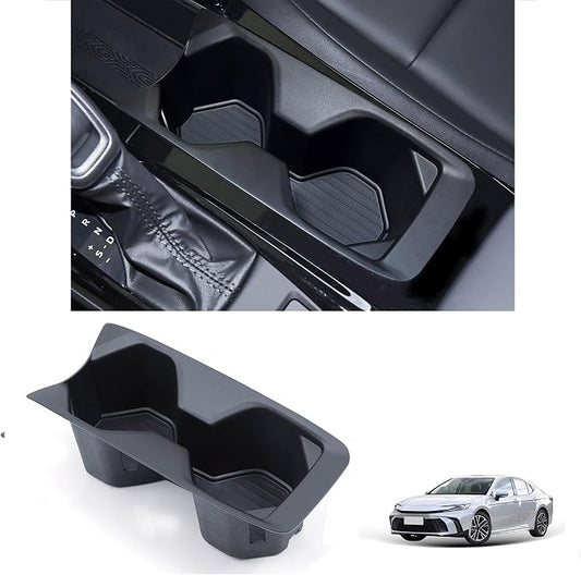 Cup Holder Insert for Toyota Camry 2025 2026 Accessories Center Console Cup Holder Armrest Front Drink Holder Protection Organizer Interior Decoration for 9th Gen Camry XSE/XLE/SE/LE, Black