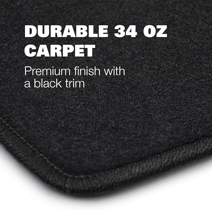 Floor Mats for Honda Accord 2018 2019 2020 2021 2022 Sedan 10 - Custom 3D Fit - 1st and 2nd Row Set of 4 - Waterproof Anti-Slip Backing - 34oz Heavy Duty Carpet Mat - All Weather Car Liner Floormats