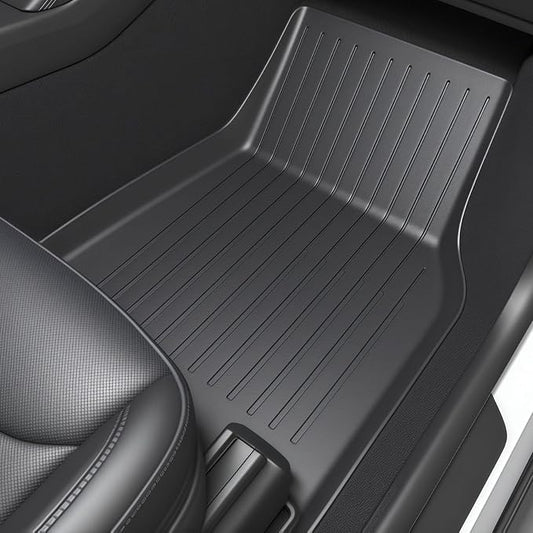 SUPER LINER Tesla Model Y Juniper 2025 2026 Floor Mats & Cargo Liners Full Set 9 PCS Extra-Thick TPE CabinProtect™ for 5-Seater | All-Weather Pet & Child-Friendly Accessories(Not for Standard)