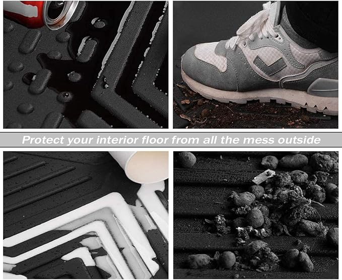 Accord Floor Mats Compatible with 2022 2021 2020 2019 2018 Honda Accord，All Weather Protection Waterproof Durable Anti-Slip Odorless Custom-fit TPE Floor Liner Front and Rear Row Set Black