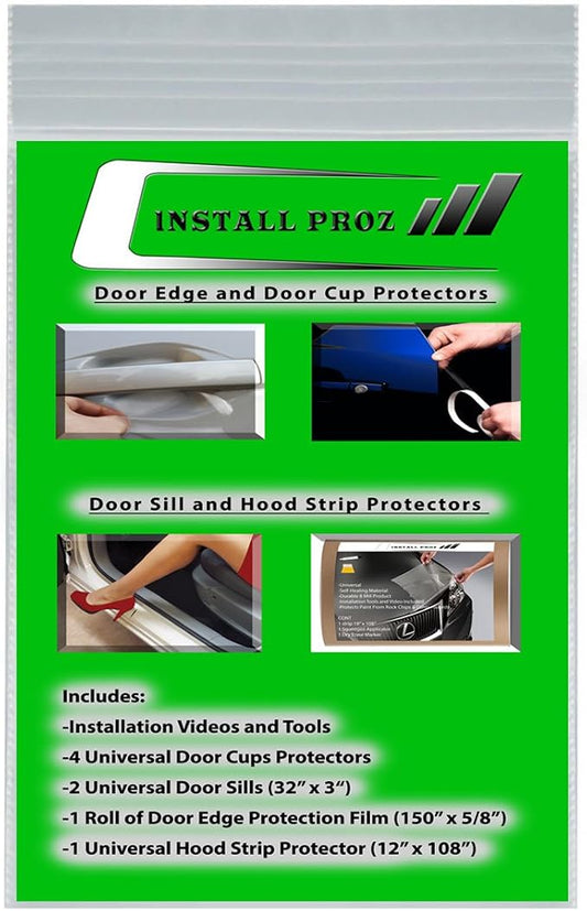 * Self-Healing Clear Paint Protection Film Kits (Bundle-Hood Strip, Door Edge, Door Cup, Door Sill)