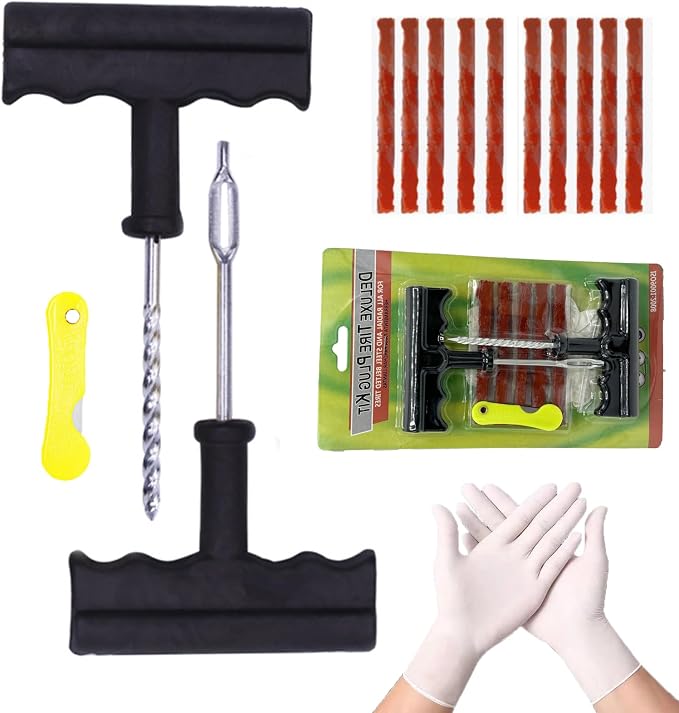 Tire Repair Kits, Car Tire Repair Kits, Tire Repair Strips, for Tubeless Tires, for Motorcycles, Trucks, Cars, Tractors, ATVs, Jeeps, ETC