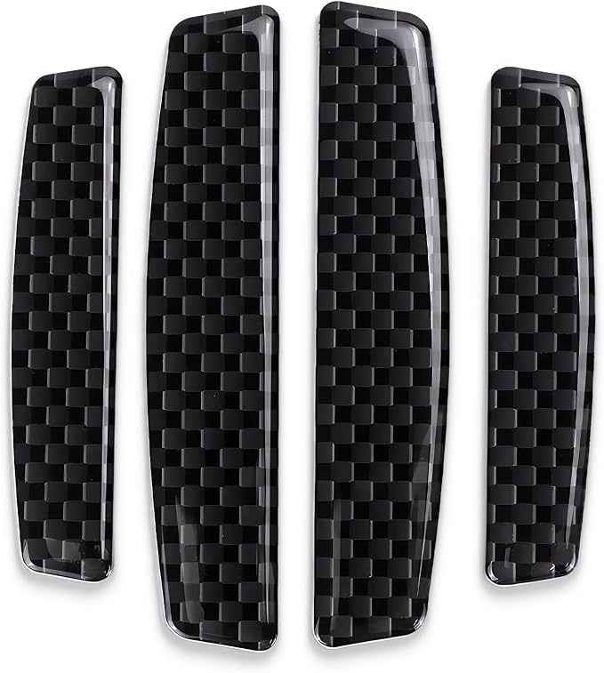 4PCS Universal Car Side Door Edge Guards Protector Real Carbon Fiber Door Edge Guard Protector Trim Molding Crash Scratch Protector Bumper Guard Protector Sticker Anti-Collision Strips