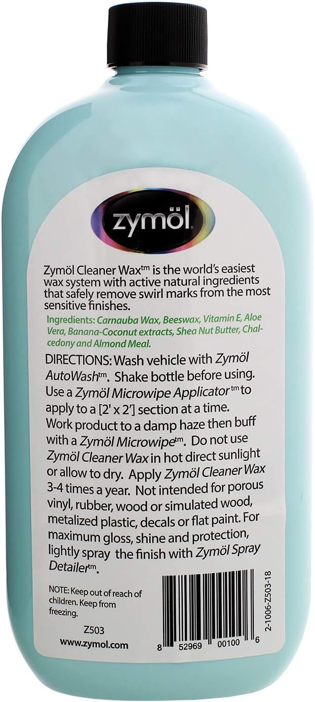 Zymol Z503 Cleaner Wax Original Formula, 20 Ounce | Durable protection - Safe for all finishes - Natural formula with no chemical Solvents