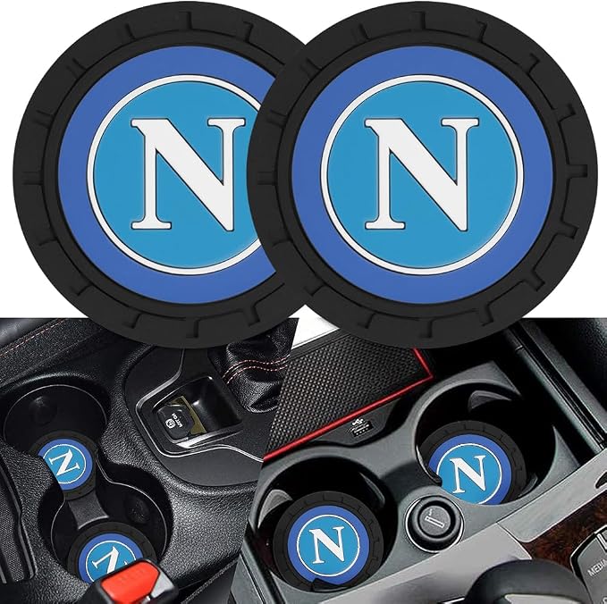 Cup Holder Insert Coaster for Napoli UEFA UCL Fans,Anti Slip Car Cup Coaster Interior Accessories