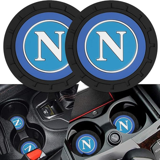 Cup Holder Insert Coaster for Napoli UEFA UCL Fans,Anti Slip Car Cup Coaster Interior Accessories