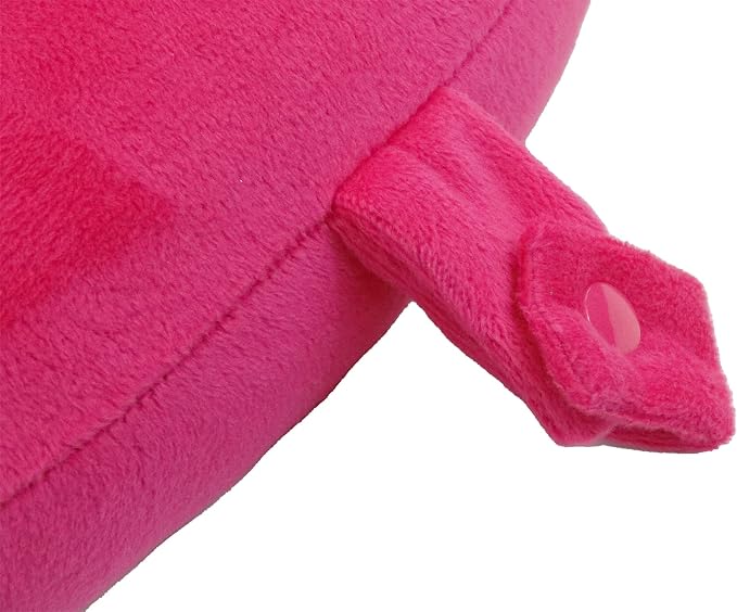 Wolf Essentials Kids Travel Neck Pillow - Cozy Soft Microfiber, Compact Design for Airplane, Car Seat, or Toddler Travel Support – Pink